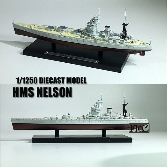 WWII BRITISH HMS NELSON 1/1250 diecast model ship Royal Navy
