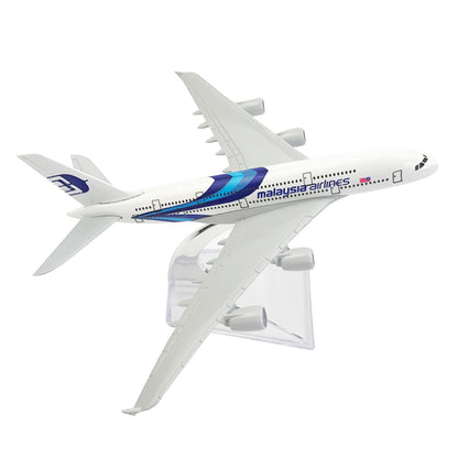 1:400 Scale Malaysia Airlines A380 Model Plane 16cm Alloy Diecast Airplane Model