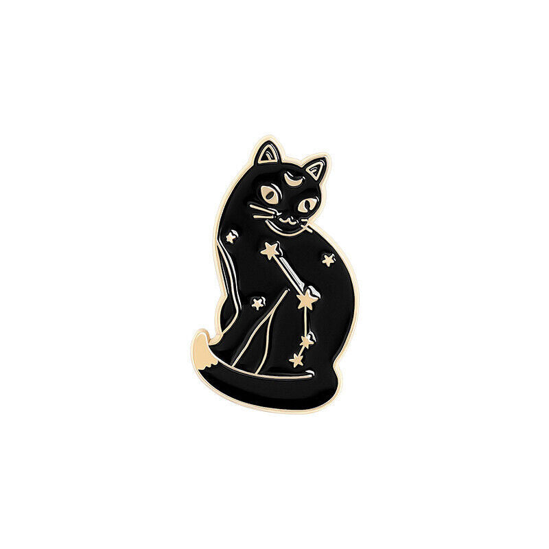 Pin Brooches Backpack Badges Meow Cat Hard enamel lapel Hat Gift Bag Goth Jeans