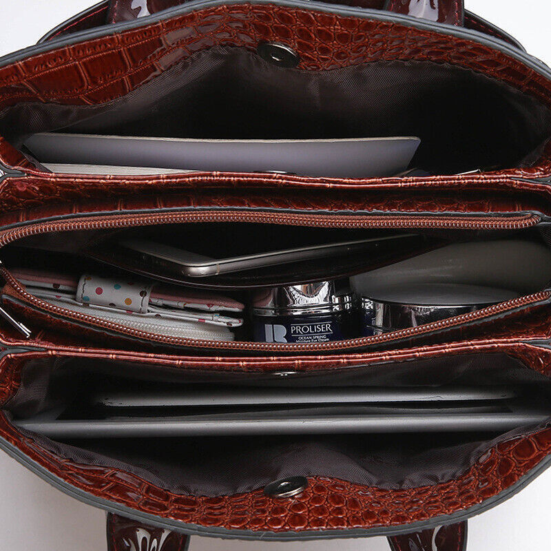 New Women's Shoulder Bag Handbag Multifunctional Crocodile Pattern Crossbody Bag