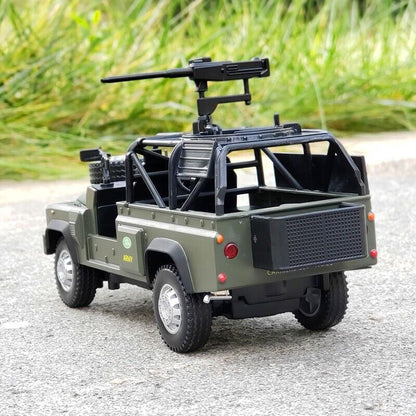 1:32 Land Rover Defender Reconnaissance Diecast Model Car Military Vehicle Toy