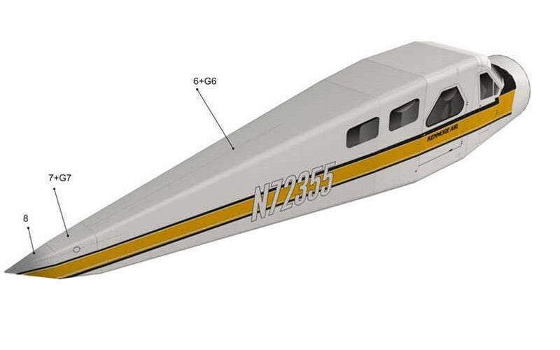 1:32 DHC-2 Beaver Float Seaplane 3D Paper Model Aircraft Ornaments Unassembled