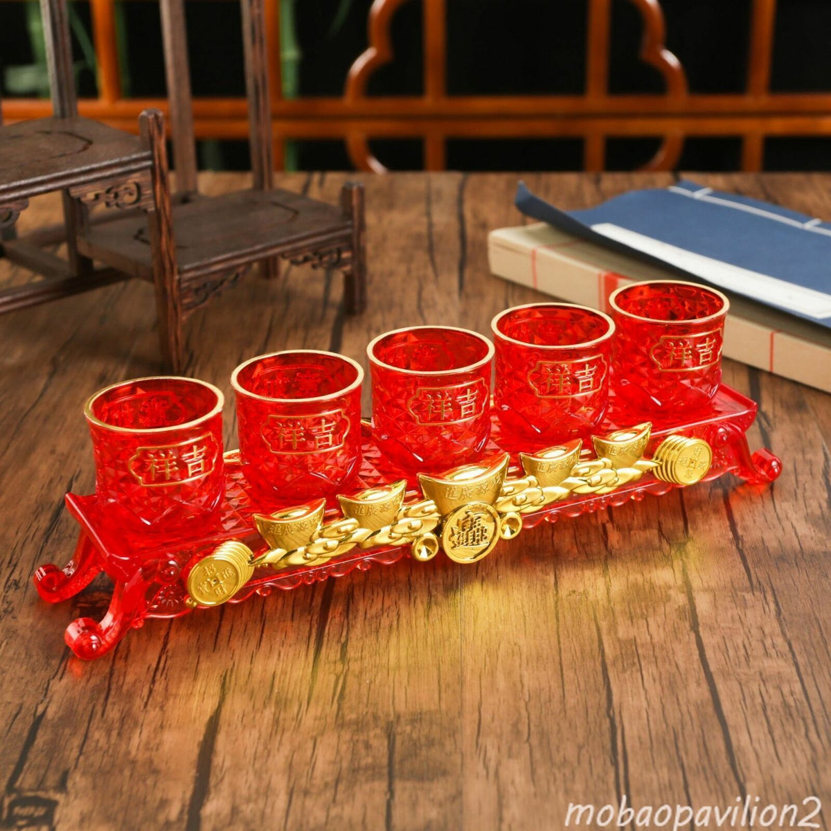 5pcs/set Offering Cup Buddhist Holy Water Cup Buddha Plastic Water Supply Cup