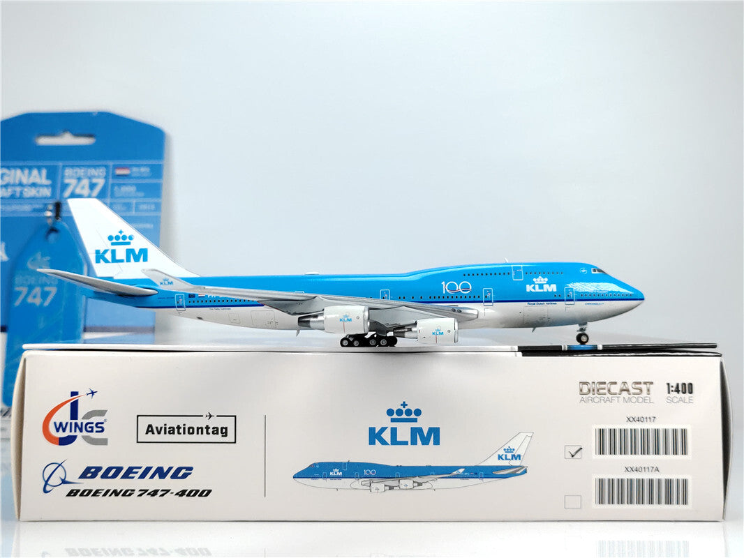 1:400 JC Wings KLM BOEING B747-400 Passenger Airplane Diecast Aircraft Model