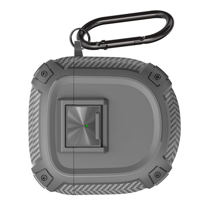 Grey Shockproof Case Cover w/ Carabiner For Bose QuietComfort Earbuds II/Ultra a
