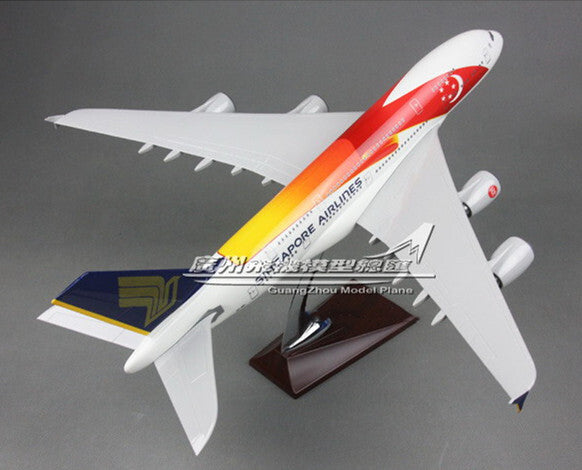 45CM 1:160 SINGAPORE AIRLINES AIRBUS A380 9V-SKI Passenger Airplane Resin Model