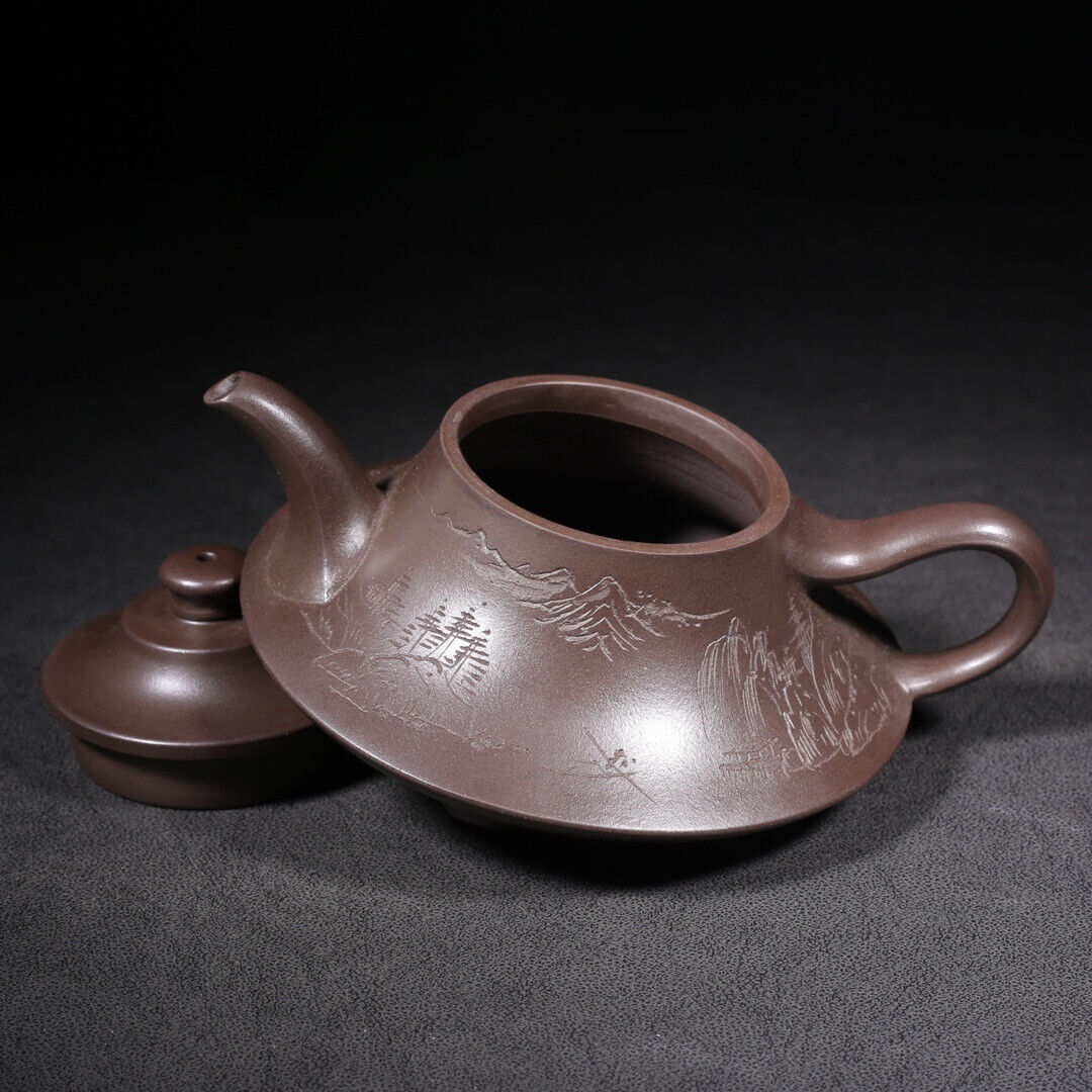 Chinese Yixing Zisha Clay Handmade Exquisite Teapot （云炉 盖款：汪宝根）