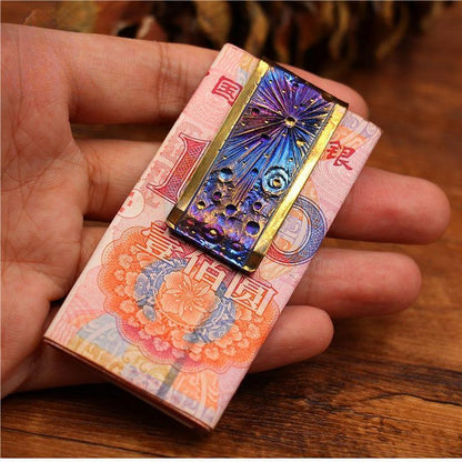 Handmade Titanium Alloy Money Clip Cash Credit Card Money Holder Wallet EDC Gift