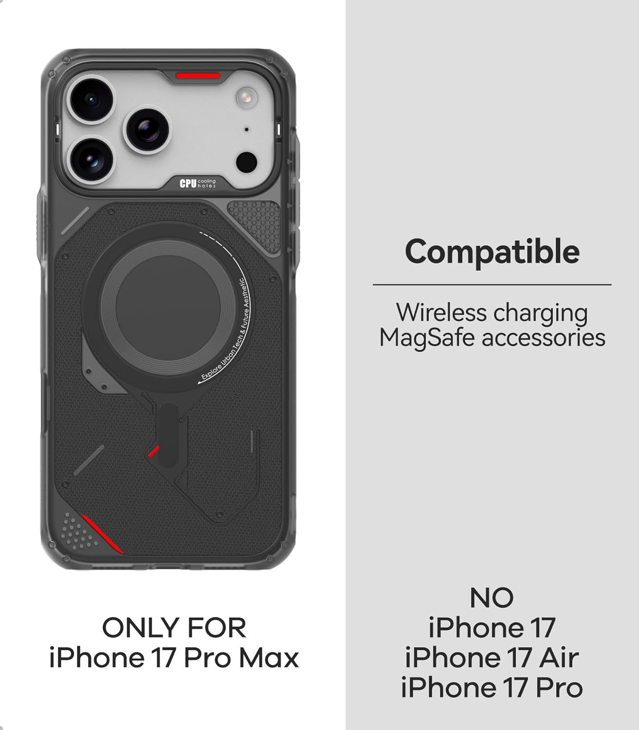 A17 Rugged Iphone 17 Pro Max Case | Magsafe Compatible | Integrated Drop Protect