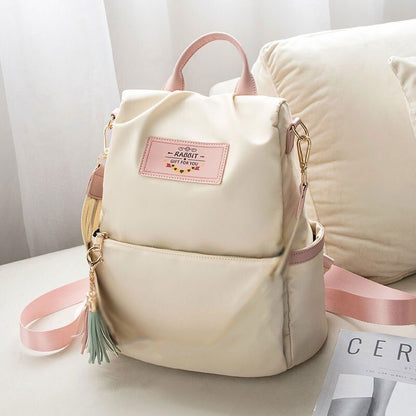 Women Backpack Canvas Teenage Bags Candy Color School Bag Outdoor Travel College