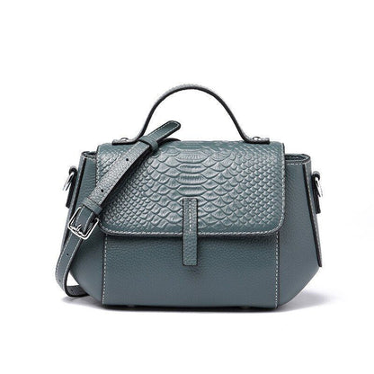 Small Shoulder Bag Genuine Leather Handbag Soft Cowhide Crossbody Shell Purse