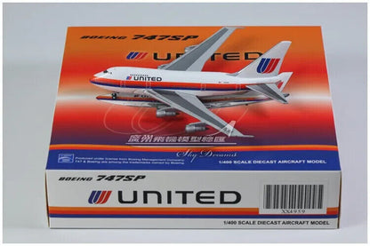 1:400 JC Wings UNITED BOEING 747SP Passenger Plane Diecast Aircraft Model