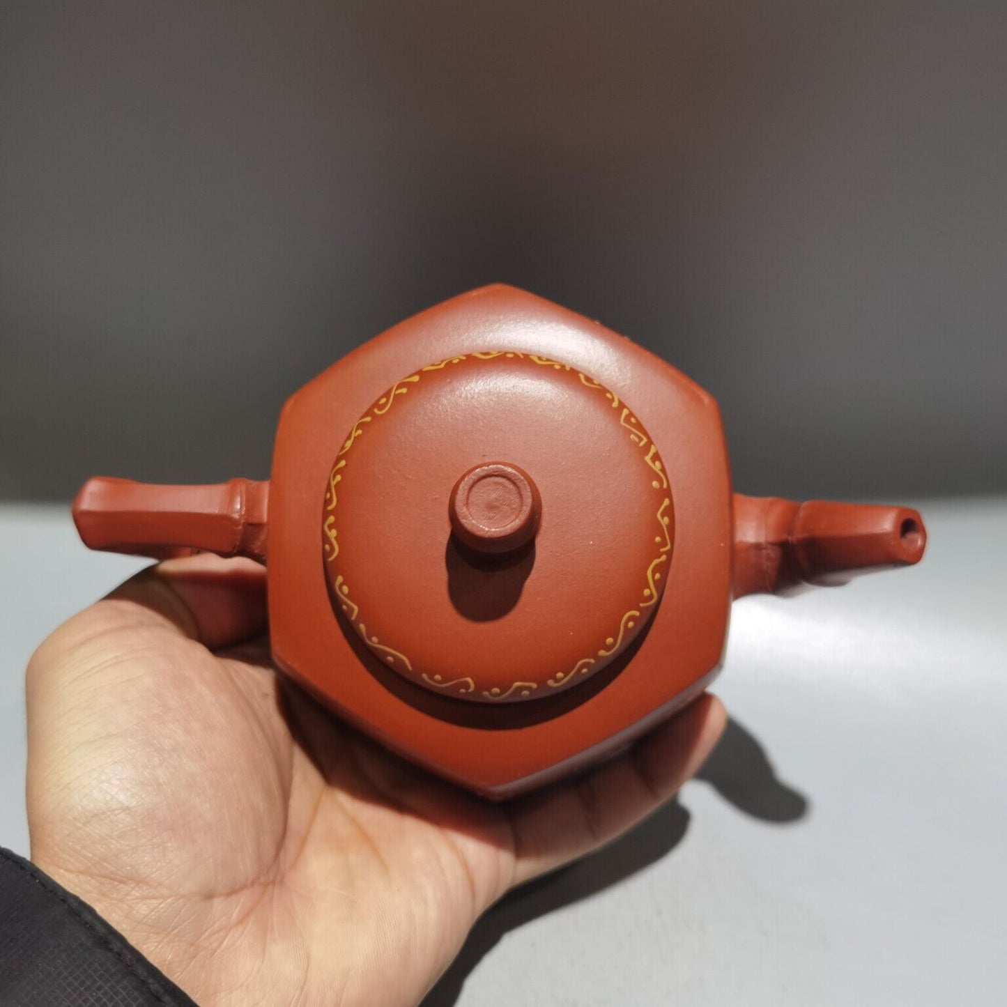 Vintage Chinese Yixing Purple Clay Teapot Zisha Ceremony Painted Nice Teaware