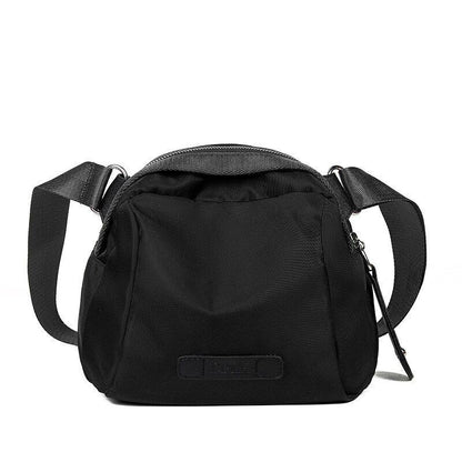 Nylon Black Handbag Shell Shape Portable Everyday Crossbody Bag 24*17*14CM Purse