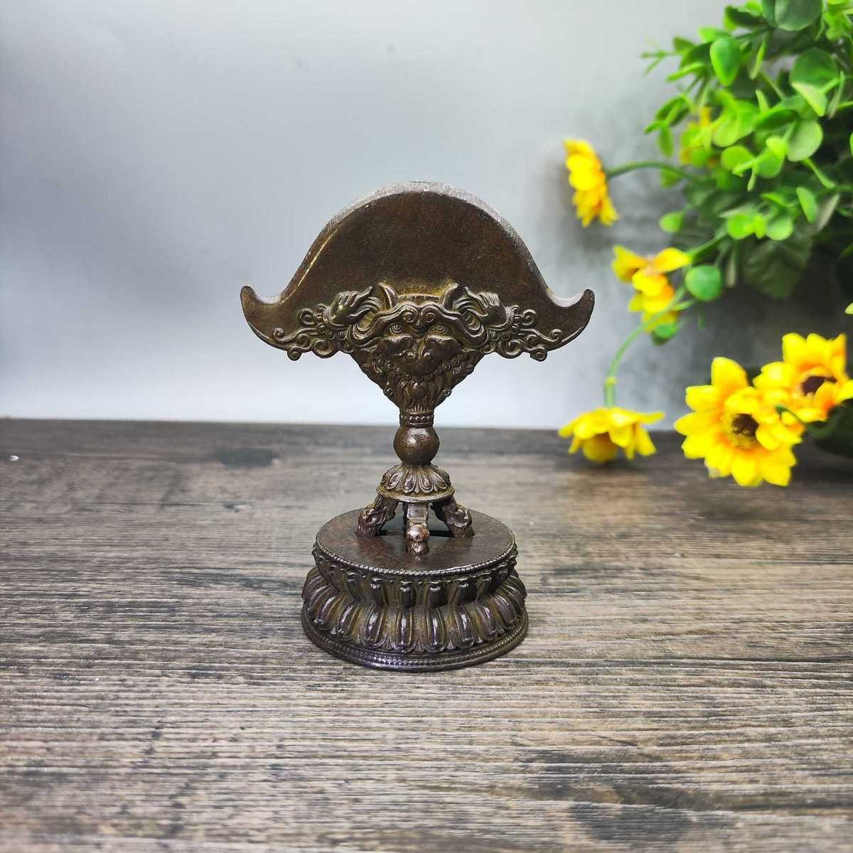 Brass Tibetan Style Nepalese Craft Copper 3-Inch Vajra Axe Ritual Tool Decor