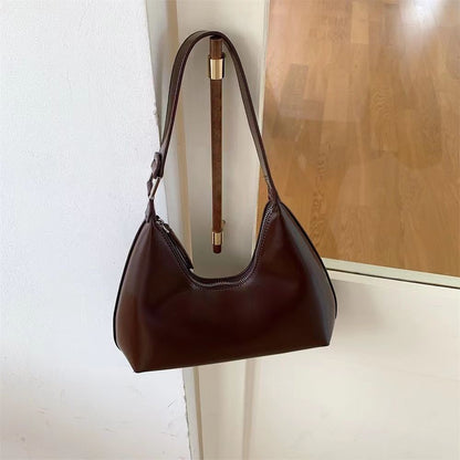 Zipper Small Handbags Fashion Shoulder Bag Synthetic Leather Casual Hobos Bags