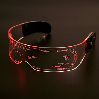 LED-lit Cycling Goggles with Nighttime Anti-Collision Lighting