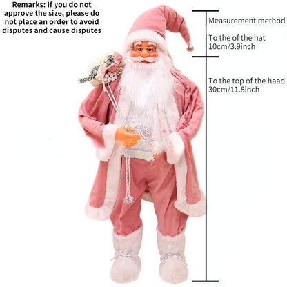 Christmas Ornaments 30-45cm Large Santa Claus Dolls Standing Figurine Home Decor