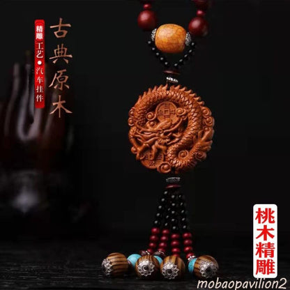 New Peachwood Carved Buddha Statue Hanging Lotus Hanging Decorations