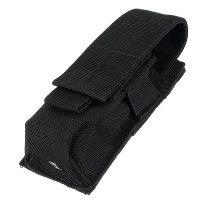 Black Tactical Molle Flashlight Holder Belt Holster Pouch Torch Carry Case