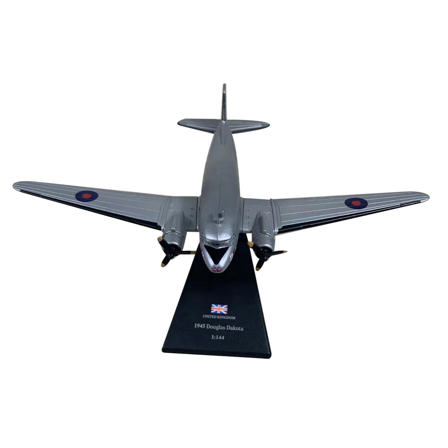 1/144 Scale WWII UK For Douglas C-47 Dakota Mk.IV Transport Plane Model w/ Stand