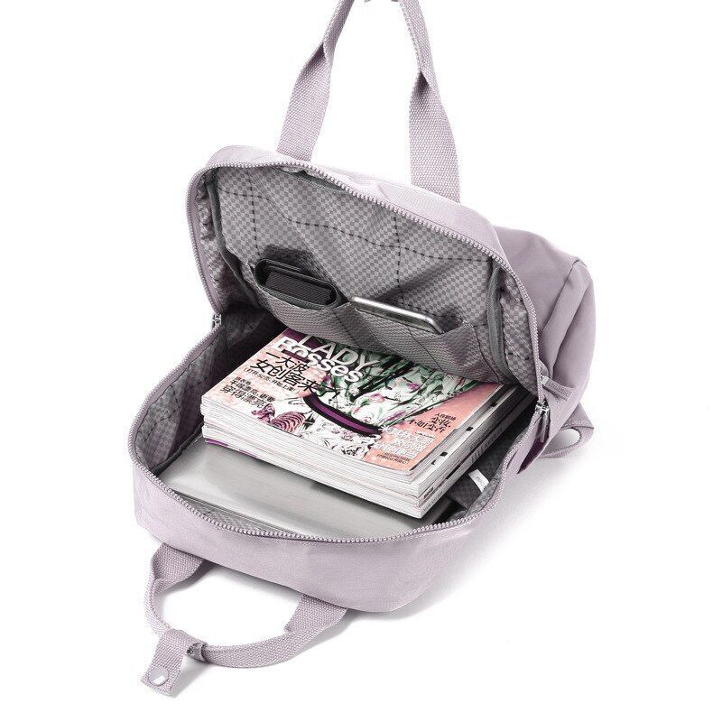 Waterproof Laptop Bag Student Nylon Oxford Cloth Small Backpack 28*15*40CM Black