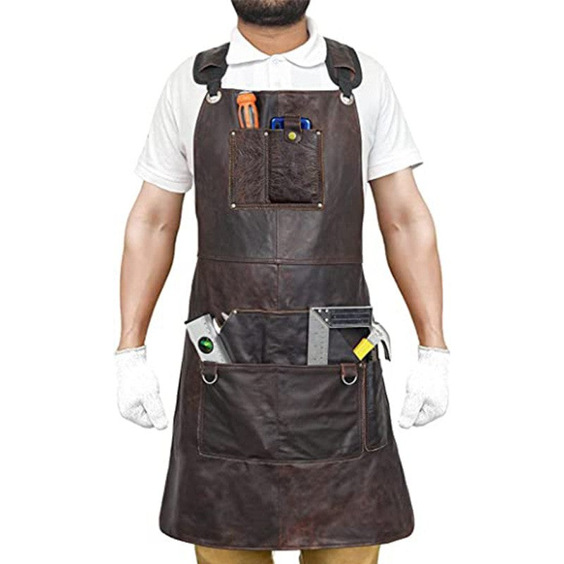 Unisex Leather Apron Heavy Duty Protective Workwear for Workwear Woodworker
