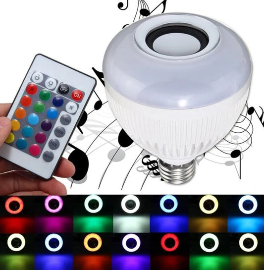 Lampara Bluetooth para Música Ambiente Colores Programable RGBW LED 12W Potencia