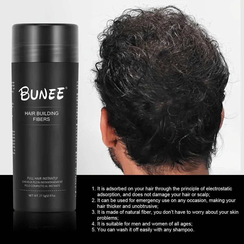 Men's Hair Thickening Fibers | BUNEE Natural Hair Fiber