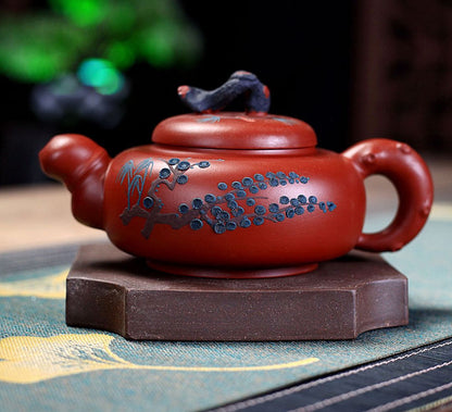 Dahongpao Yixing Zisha Red Pottery Handmade Purple Clay Teapot Kungfu Tea Pot