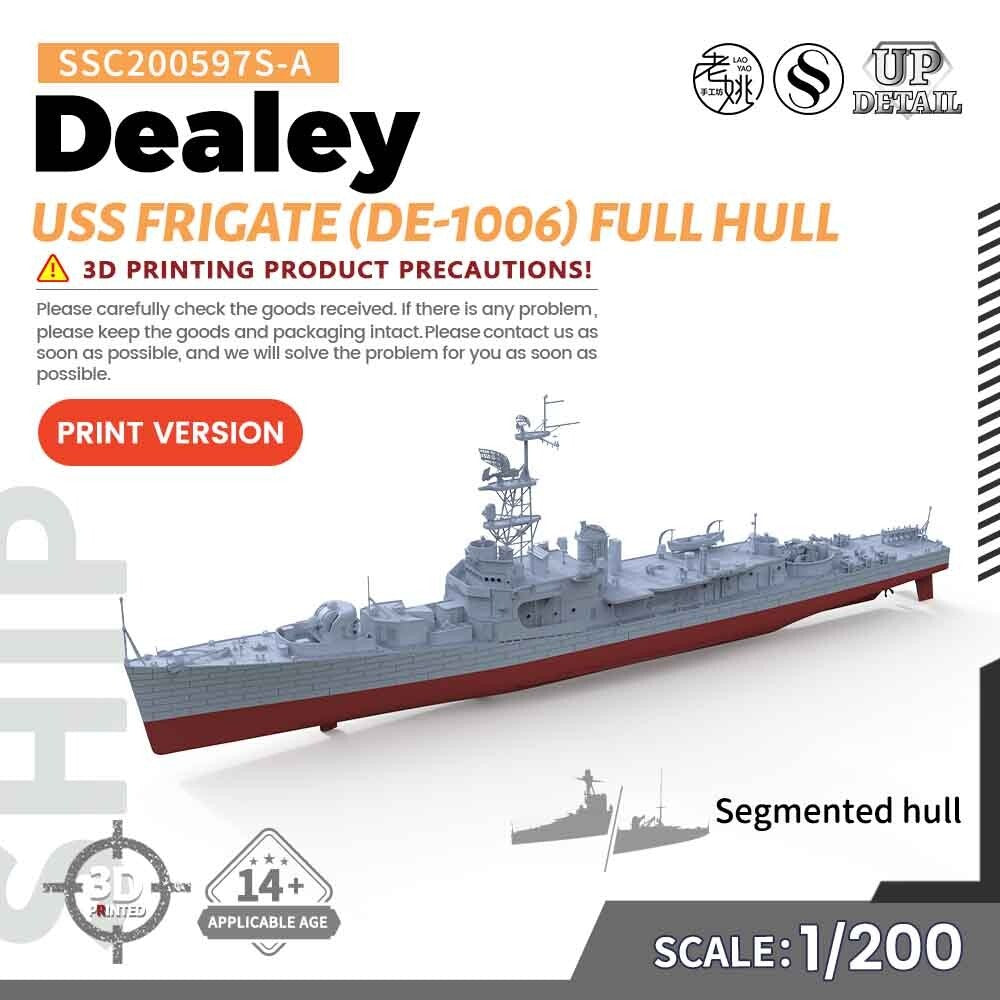 SSMODEL 1/200 Military Model Kit USS Dealey Frigate (DE-1006) Full Hull