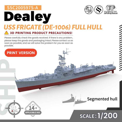 SSMODEL 1/200 Military Model Kit USS Dealey Frigate (DE-1006) Full Hull