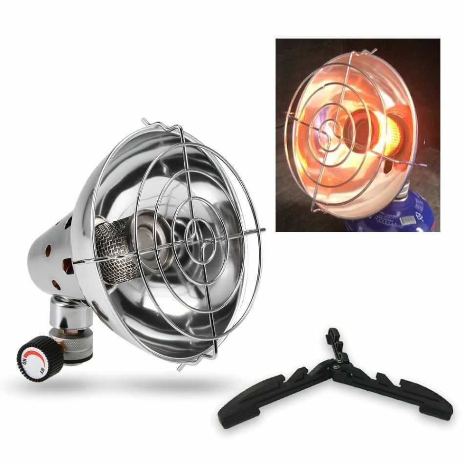 Gas Stove Heater Camping Outdoor Propane Butane Storage Bag Stand Copper Alloy