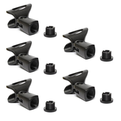 5PCS Universal Microphone Clips Clamp Holder Kit For Wired / Wireless Mic Stand