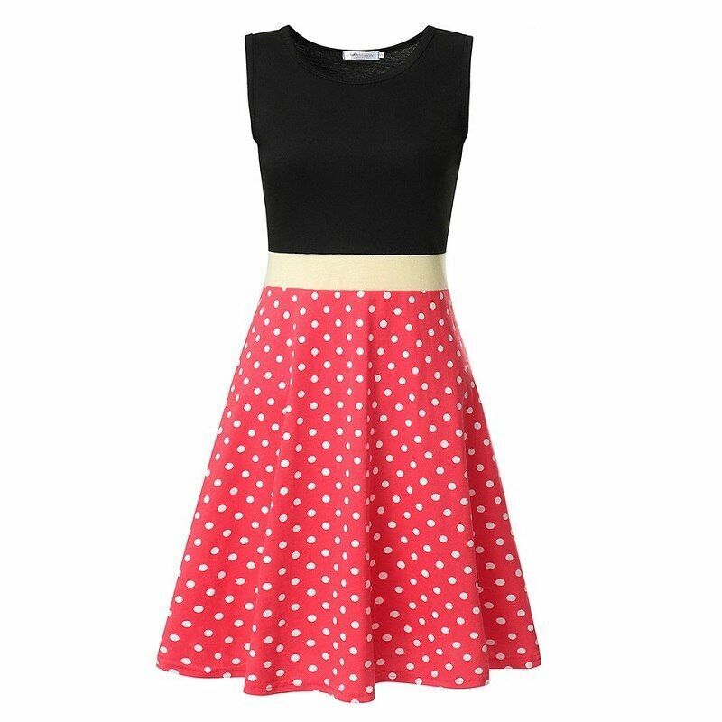 Mother Daughter Dresses Girl Dots Swing Casual Sundress Tunic Halloween Clothes