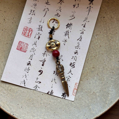 Ethnic Style Vajra Pestle Ear Drop Single Piece Keychain Pendant Decor
