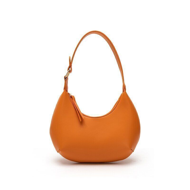 PU Leather Shoulder Bags Handbags Lady Half Moon Purses Women Tote Bags
