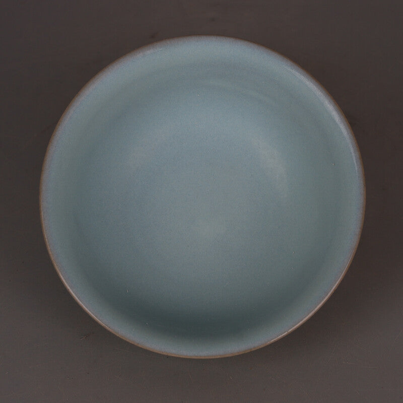 5.5" Collection Chinese Song Porcelain Ru Kiln Green Glaze Bowl Collected