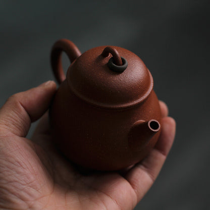 150ml Yixing Zisha Tea Pot Pottery Teapot Full Handmade Three Foot Words Tea Pot