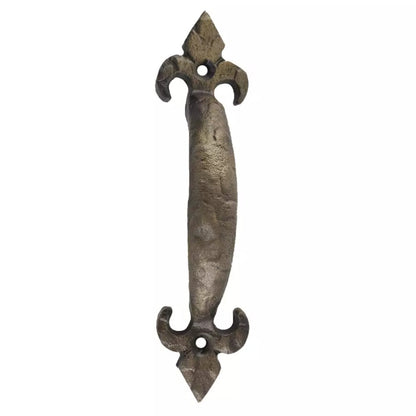 Set of 2 Antique Look Fleur De Lis Medium Metal Iron Cabinet Door Handles