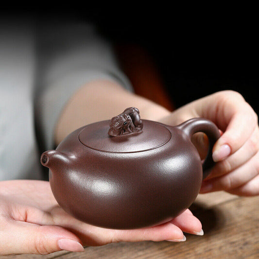 Chinese yixing zisha Pottery Clay Handmade Pixiu Beast Animal Teapot Tea Pot