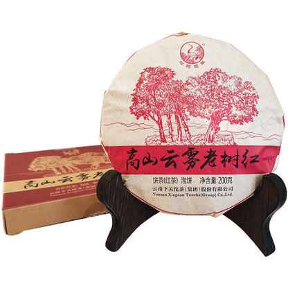 Xiaguan 2017 High Mountain Clouds Old Tree Red Cake Dianhong Black Tea 200g Box