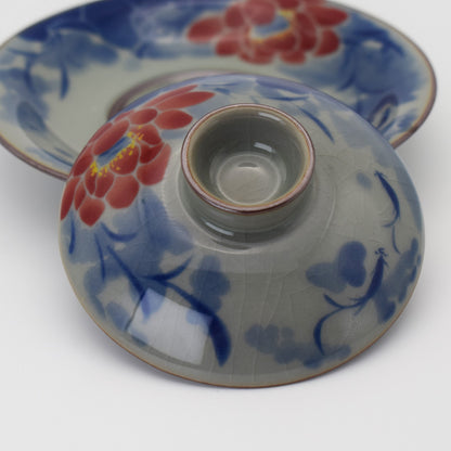 Ceramic Gaiwan Jingdezhen Craft Porcelain Tureen Covered Bowl Saucer Teaset Gift
