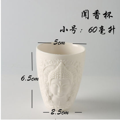 Porcelain Buddha Tea Water Cup Coffee Drinking Buddhism Zen Home Decor