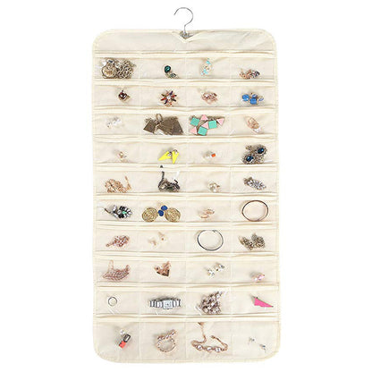 80 Pocket Hanging Jewelry Organizer (Hanger Included)