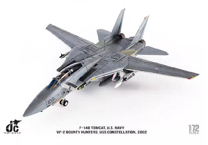 JC Wings 1:72 F-14D TOMCAT,US NAVYVF-2 BOUNTY HUNTERS 2002 Fighter Diecast Model
