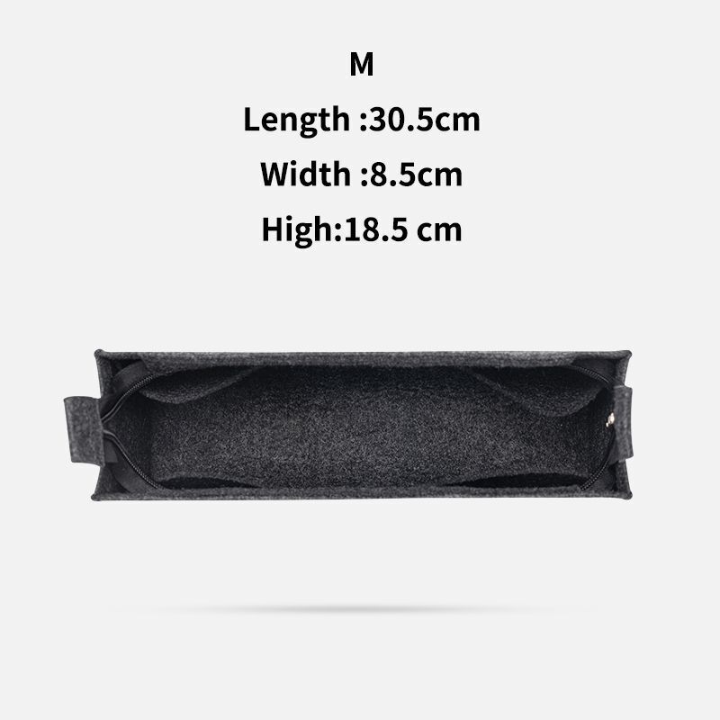 Purse Organizer Insert Felt Makeup Bag Zipper Luxury Handbag Tote Shaper Travel