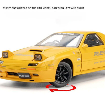 1:24 Mazda RX7 Diecast Model Car Alloy Sport Car Toy Vehicle Gift Collection