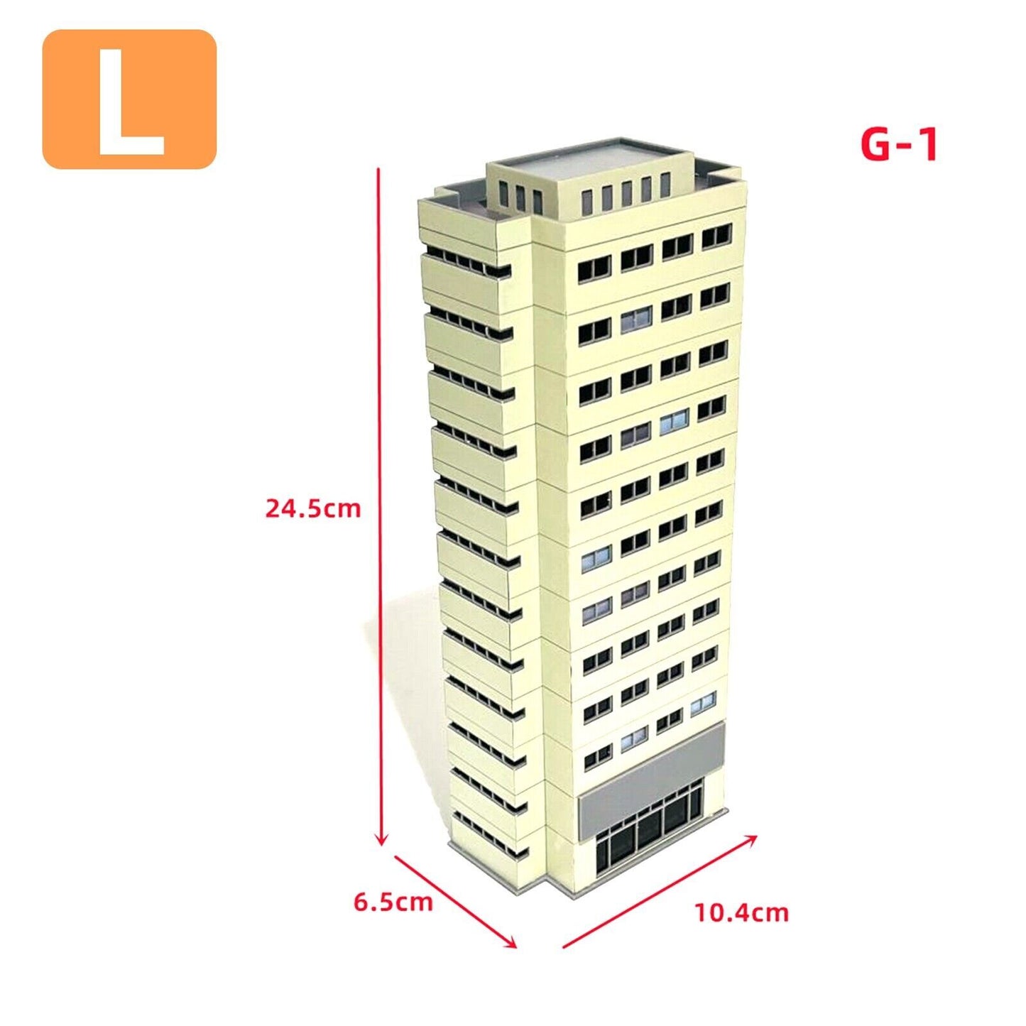 1:150 N Scale Train Railway Modern Scene Office Building Model Toys