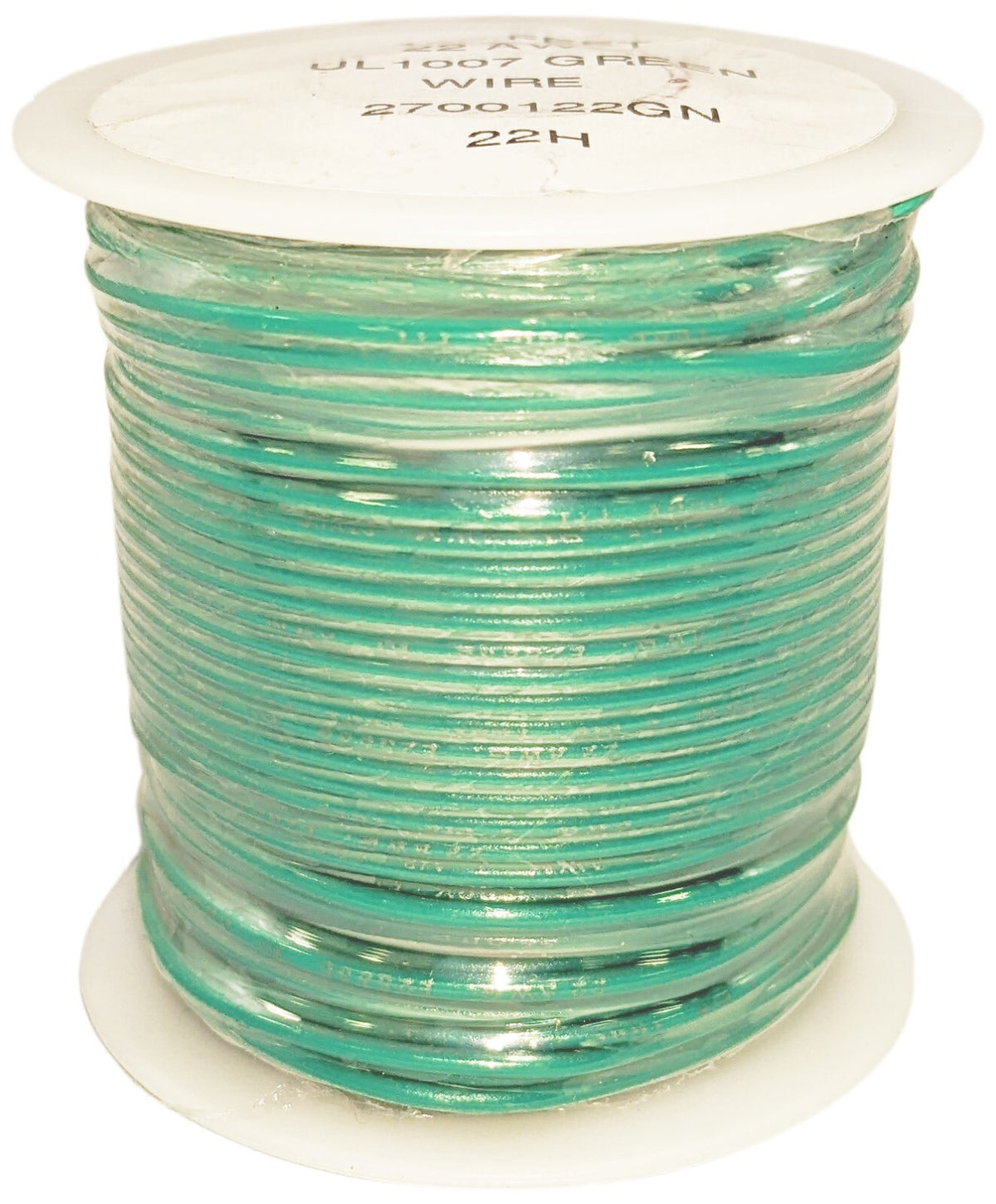 100 Feet Green 22 Gauge Solid Hook-Up Wire, Tinned Copper, PVC Insulation